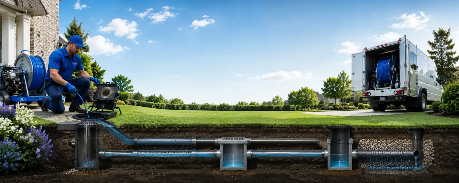 Outdoor drain cleaning information for Clive, IA